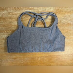 Athleta Charcoal Strappy Sports Bra